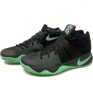 Nike Kyrie 2 Green Glow Men’s Black & Green Athletic Basketball Shoes Size 10.5